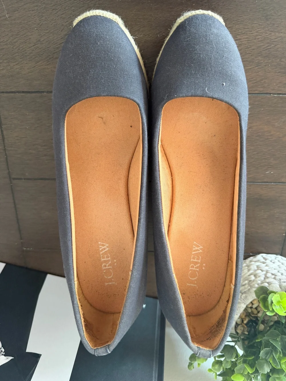 J Crew Wedge Espadrille Pumps in Navy Size 8